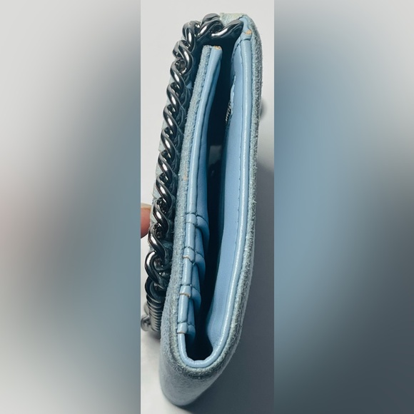 Stella McCartney Falabella Small Flap Wallet powder blue silver hardware - Picture 3 of 15